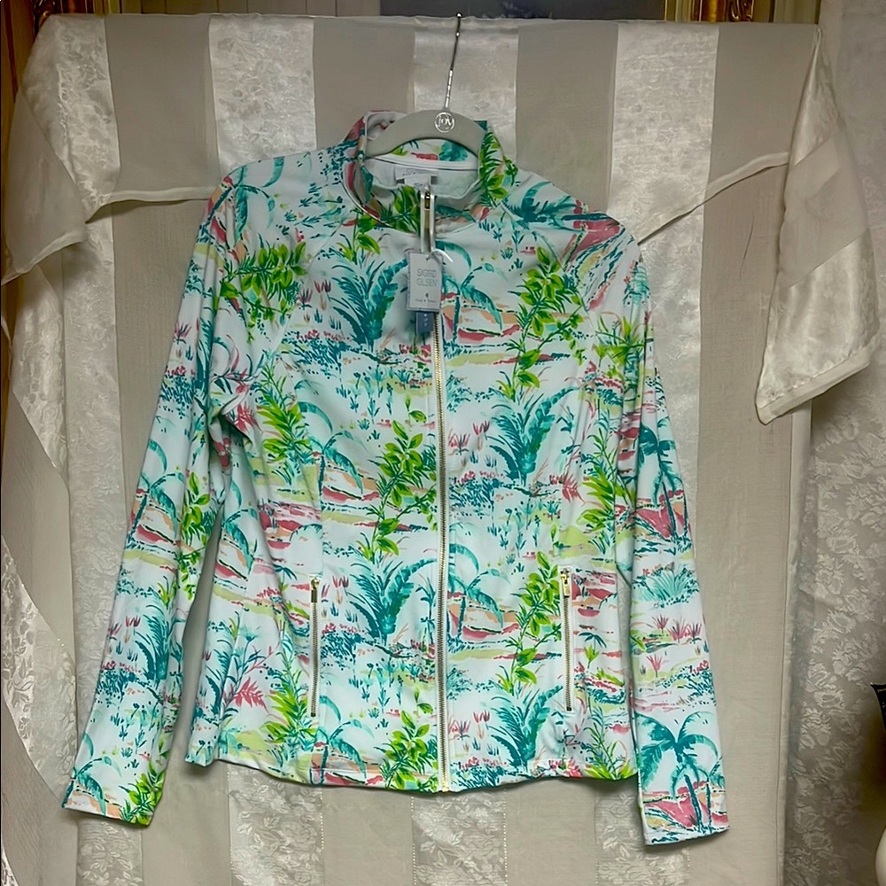 Sigrid Olsen Golf Tennis Full Zip Athletic Jacket Womens Sz Large NWT